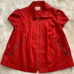 Forebef Orang zip up top